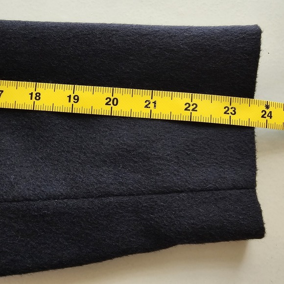 Talbots 14W Navy Blue Wool Blend Blazer Lined Italy Classic Office‎ Career Work - Picture 8 of 9